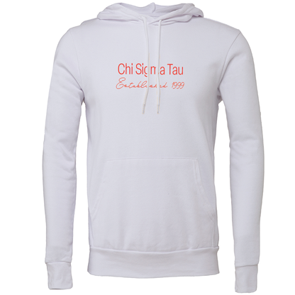 Chi Sigma Tau Embroidered Printed Name Hooded Sweatshirts