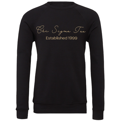 Chi Sigma Tau Embroidered Scripted Name Crewneck Sweatshirts