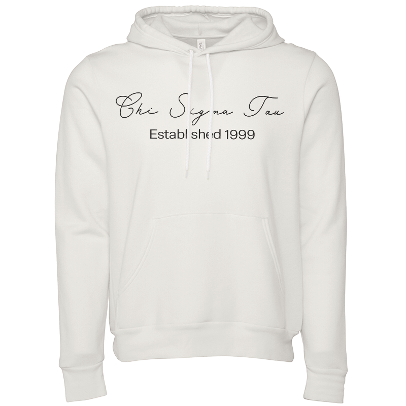 Chi Sigma Tau Embroidered Scripted Name Hooded Sweatshirts