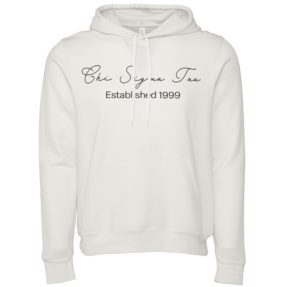 Chi Sigma Tau Embroidered Scripted Name Hooded Sweatshirts