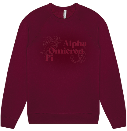 Alpha Omicron Pi Monochromatic Crewneck