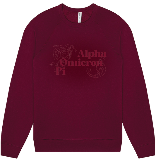 Alpha Omicron Pi Monochromatic Crewneck