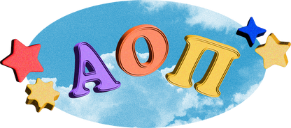 Alpha Omicron Pi Kidcore Graphic T-Shirt