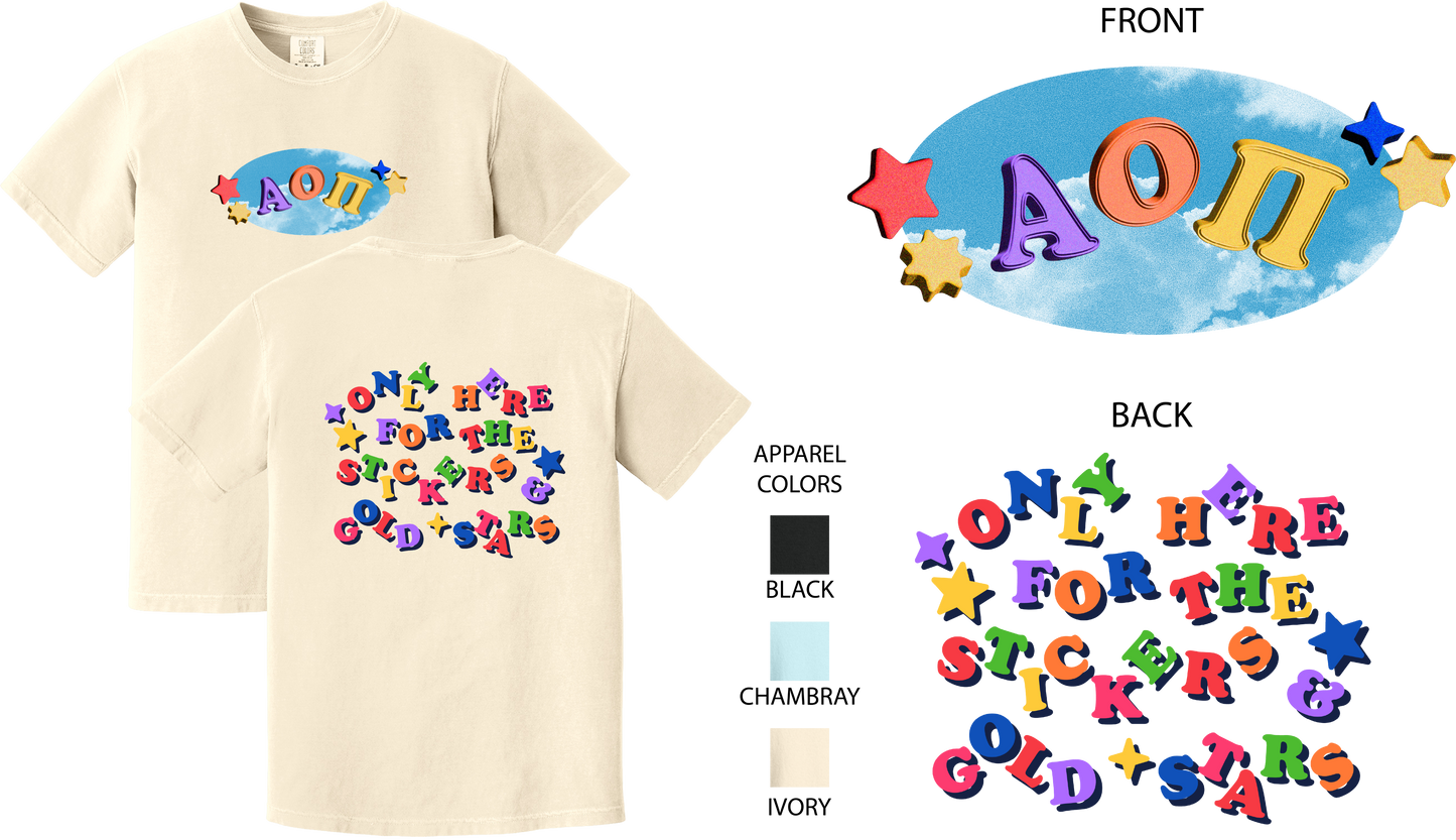 Alpha Omicron Pi Kidcore Graphic T-Shirt