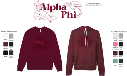 Alpha Phi Monochromatic Crewneck