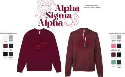Alpha Sigma Alpha Monochromatic Crewneck
