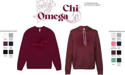 Chi Omega Monochromatic Hoodie