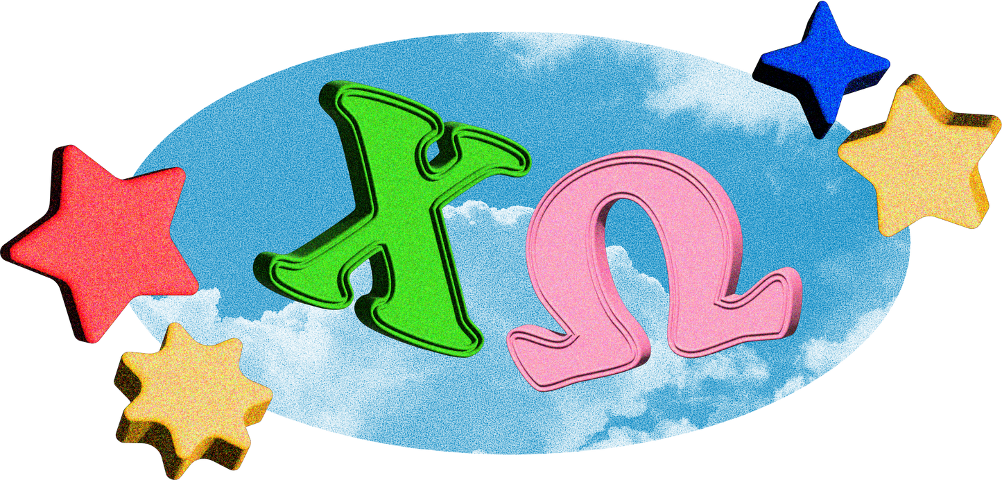 Chi Omega Kidcore Graphic T-Shirt