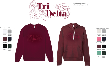Delta Delta Delta Monochromatic Crewneck
