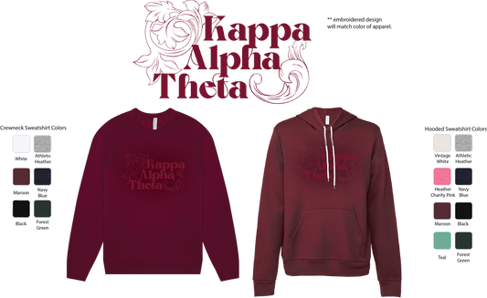 Kappa Alpha Theta Monochromatic Crewneck
