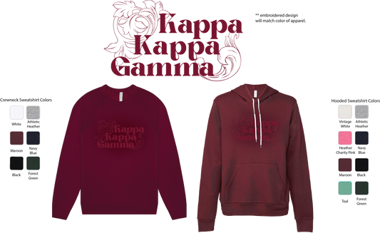 Kappa Kappa Gamma Monochromatic Crewneck