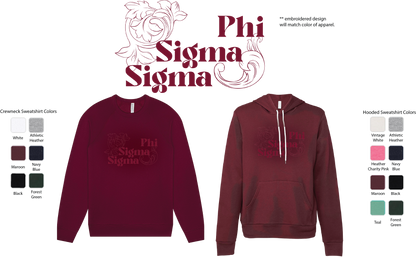 Phi Sigma Sigma Monochromatic Crewneck