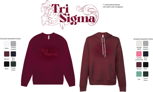 Sigma Sigma Sigma Monochromatic Hoodie