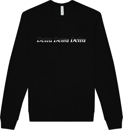 Delta Delta Delta Stitched Outline Crewnecks