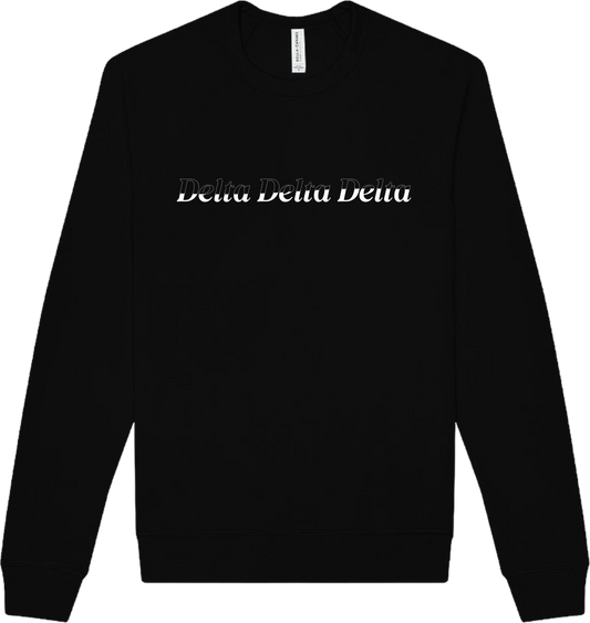 Delta Delta Delta Stitched Outline Crewnecks