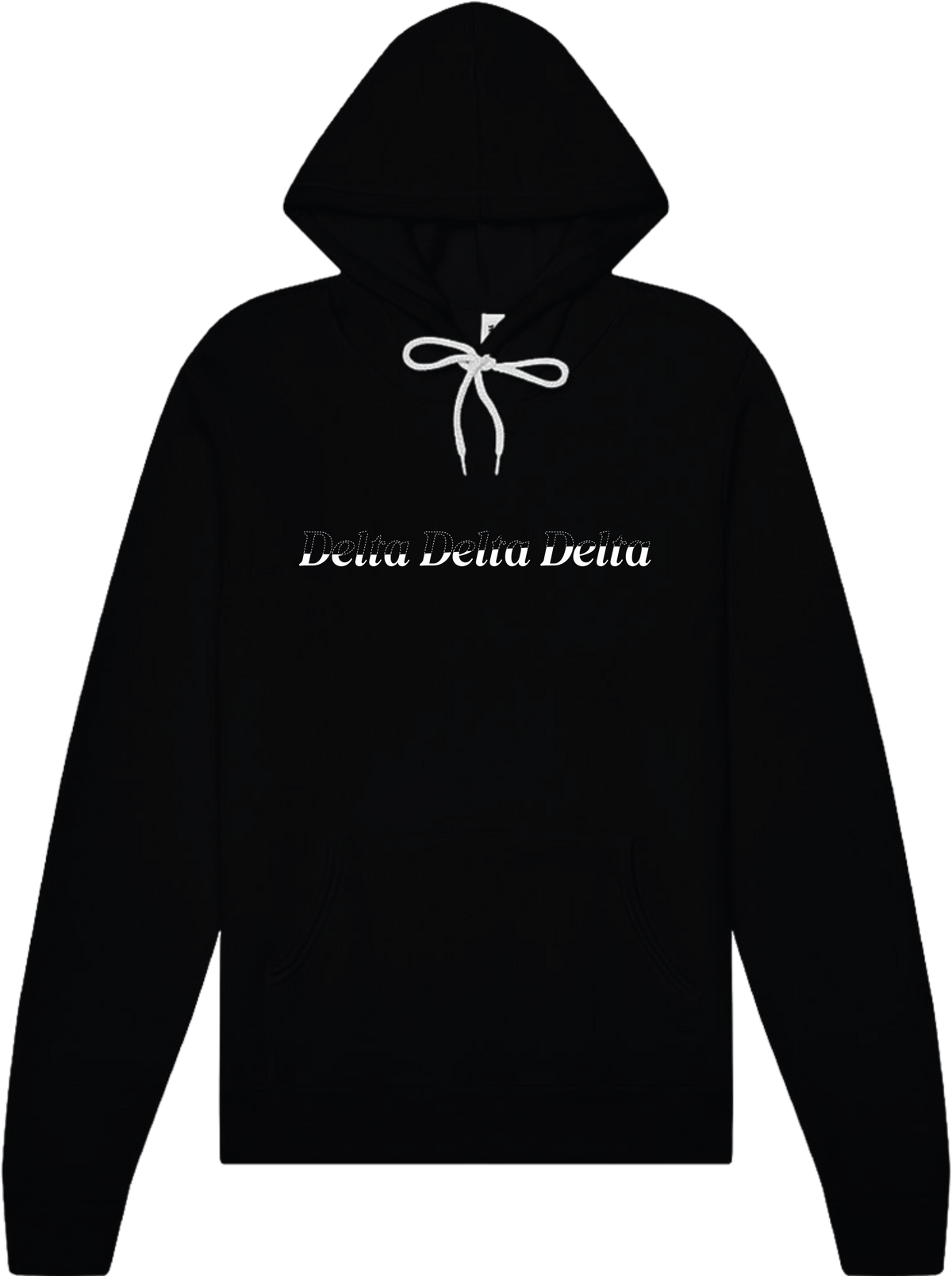 Delta Delta Delta Stitched Outline Hoodies