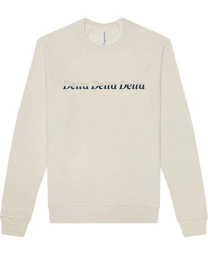 Delta Delta Delta Stitched Outline Crewnecks