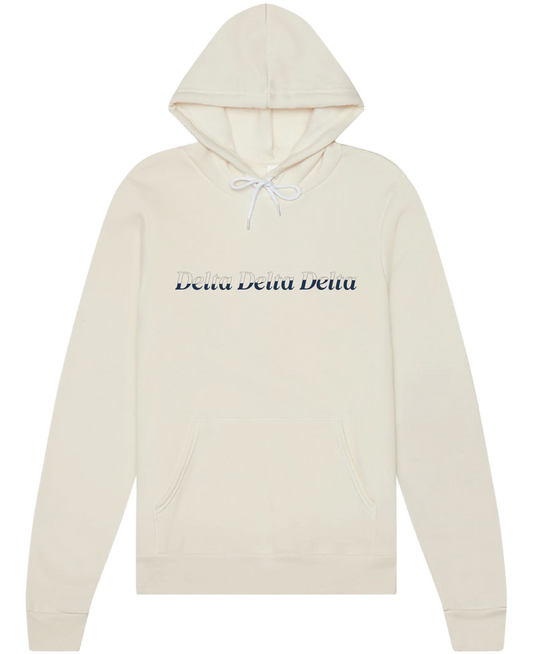 Delta Delta Delta Stitched Outline Hoodies