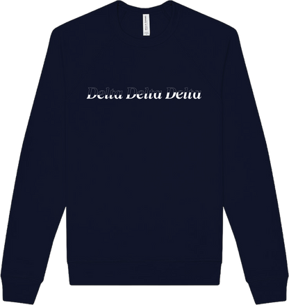 Delta Delta Delta Stitched Outline Crewnecks