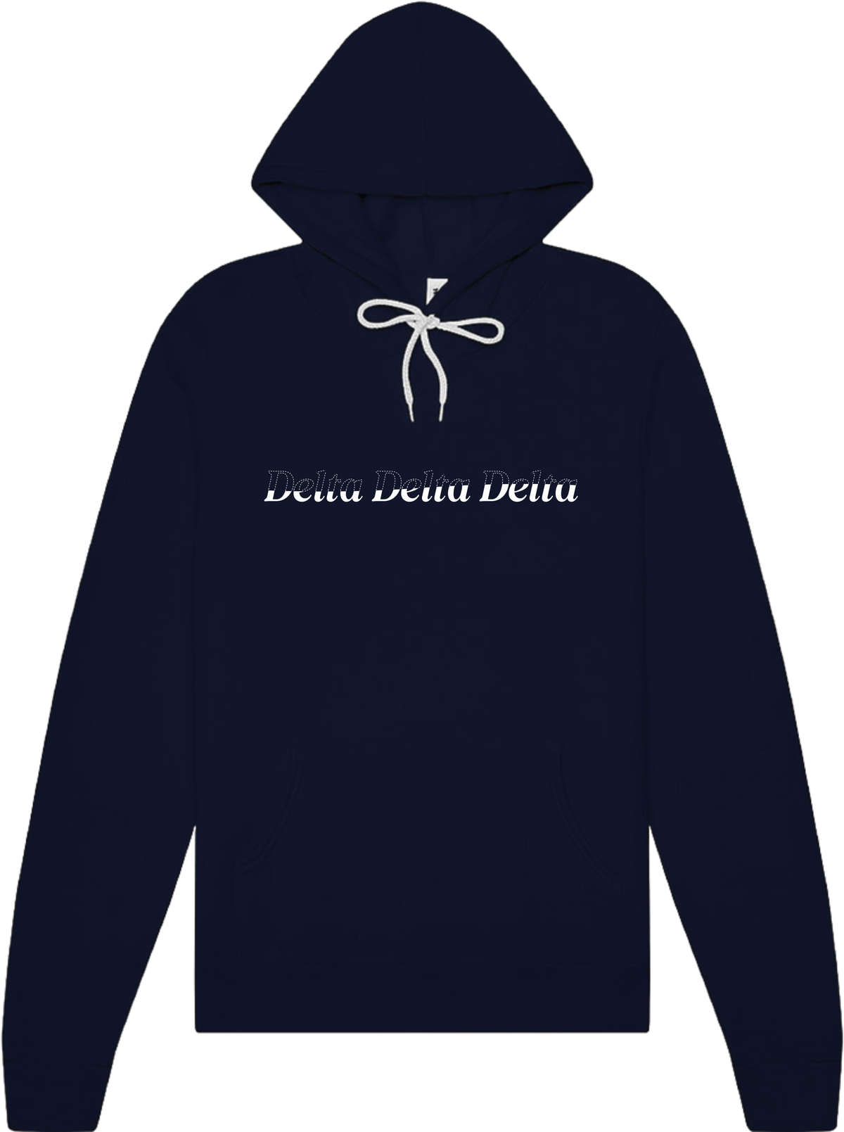 Delta Delta Delta Stitched Outline Hoodies