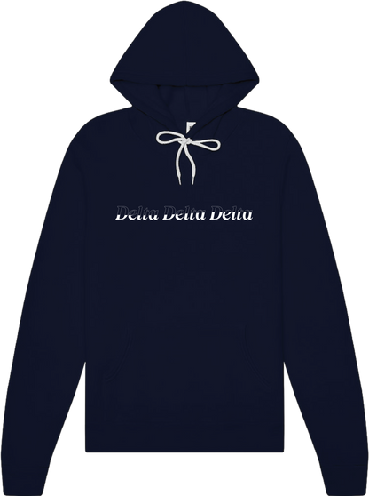 Delta Delta Delta Stitched Outline Hoodies