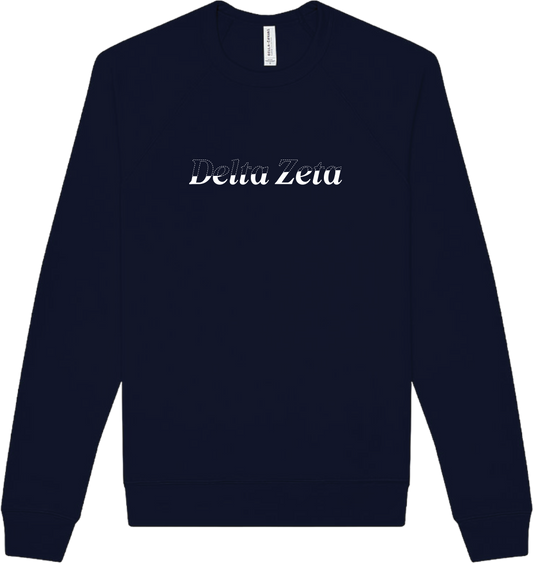 Delta Zeta Stitched Outline Crewnecks