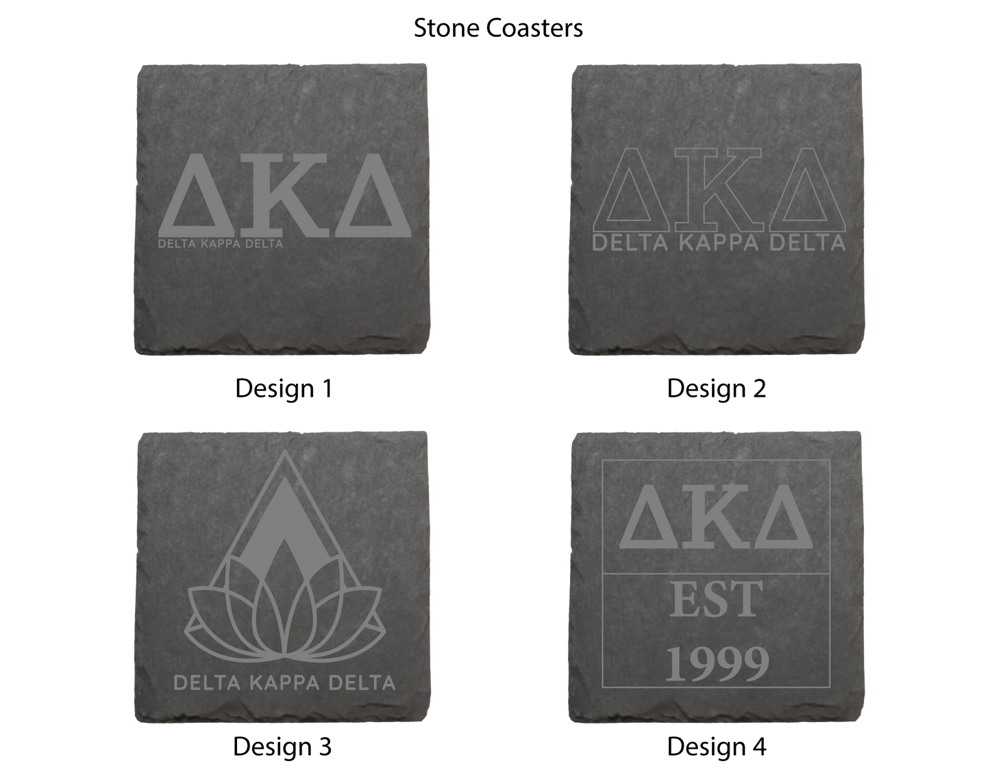 Delta Kappa Delta Stone Coasters - 4-Pack