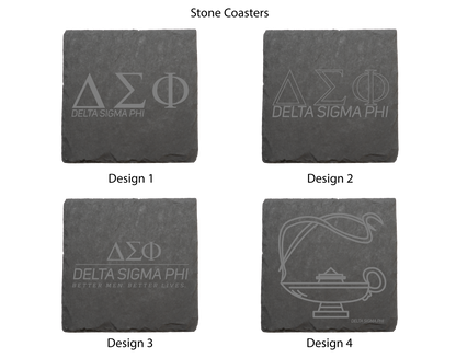 Delta Sigma Phi Stone Coasters - 4-Pack
