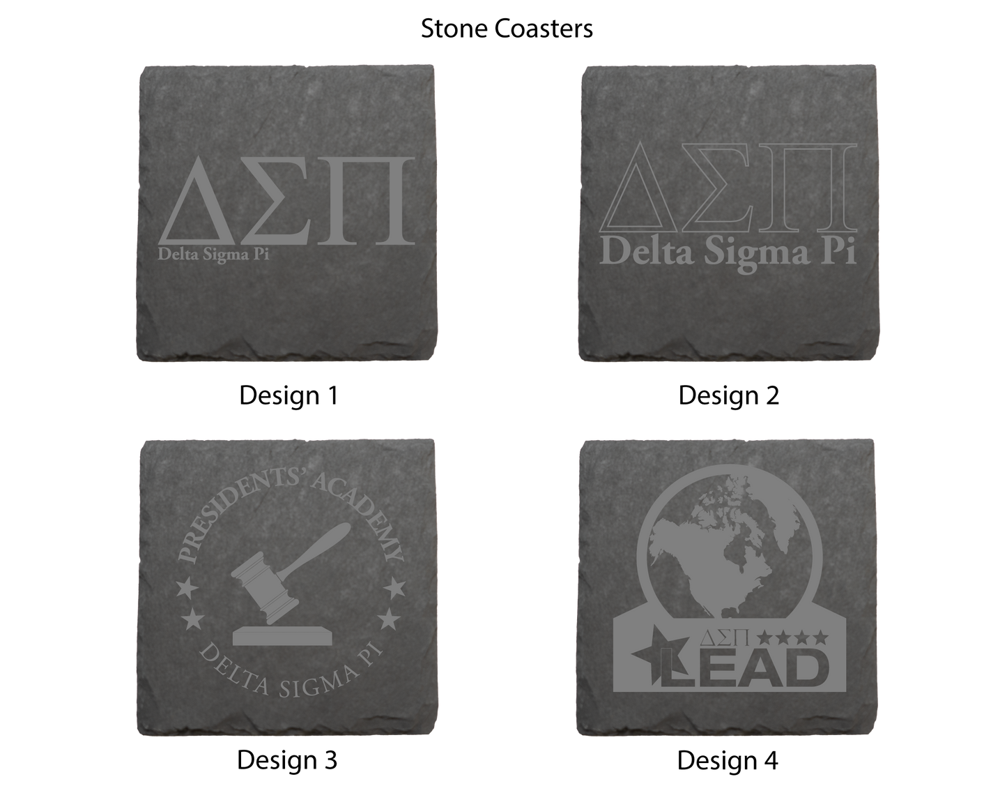 Delta Sigma Pi Stone Coasters - 4-Pack