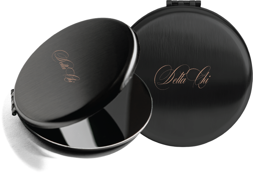 Delta Chi Script Pocket Mirrors