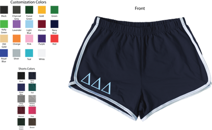 Delta Delta Delta Lettered Women's Shorts