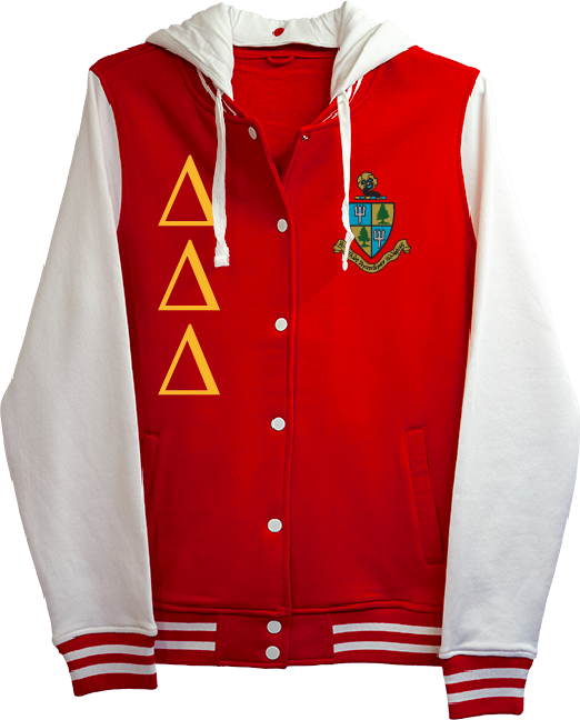 Delta Delta Delta Varsity Hooded Sweatshirt