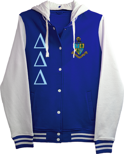 Delta Delta Delta Varsity Hooded Sweatshirt