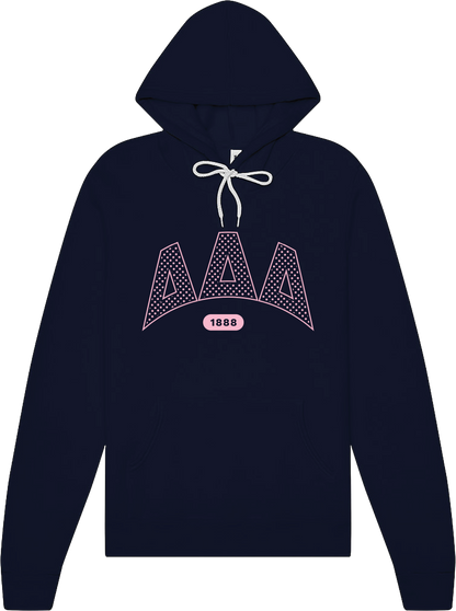 Delta Delta Delta Varsity Polka Dot Hoodie