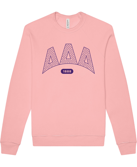 Delta Delta Delta Varsity Polka Dot Crewneck