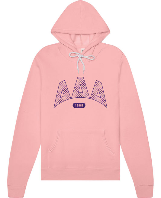 Delta Delta Delta Varsity Polka Dot Hoodie