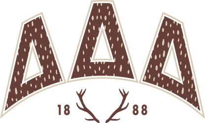 Delta Delta Delta Fawn Print Varsity Hoodie