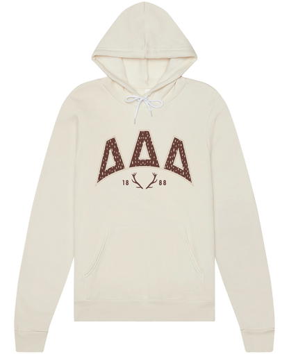 Delta Delta Delta Fawn Print Varsity Hoodie