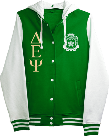 Delta Epsilon Psi Varsity Hooded Sweatshirt
