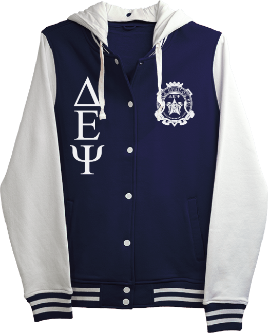 Delta Epsilon Psi Varsity Hooded Sweatshirt