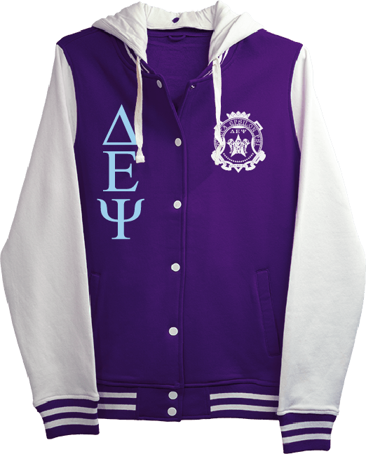 Delta Epsilon Psi Varsity Hooded Sweatshirt