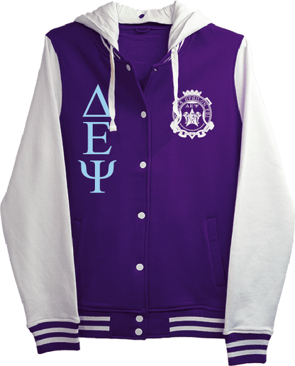 Delta Epsilon Psi Varsity Hooded Sweatshirt