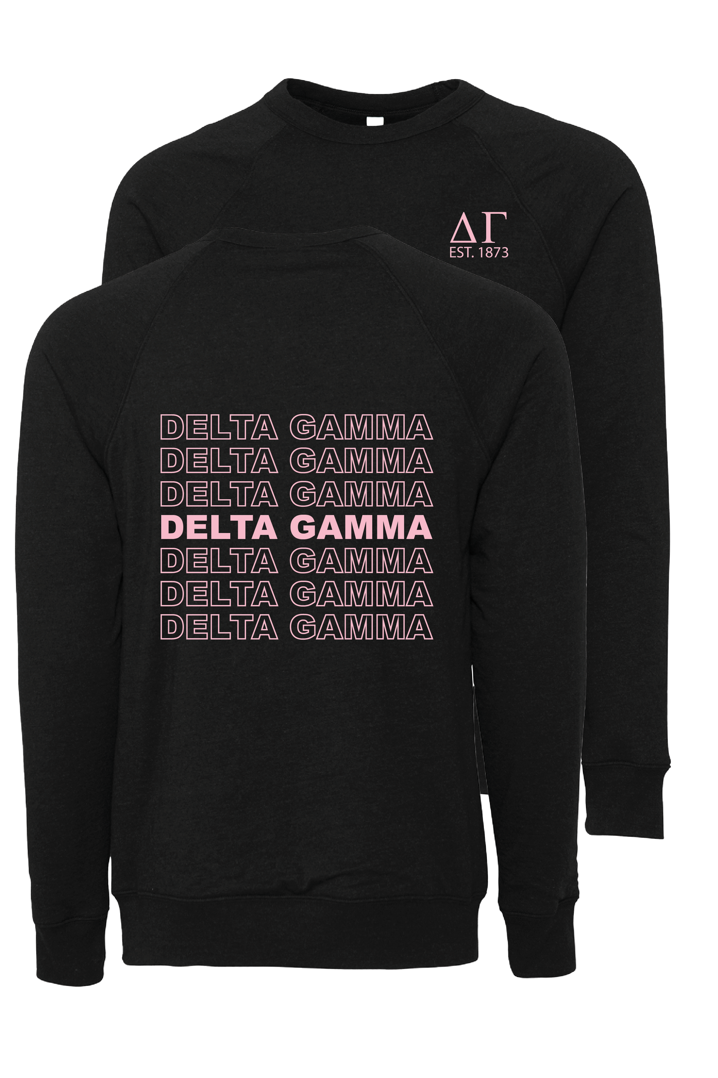 Delta Gamma Repeating Name Crewneck Sweatshirts