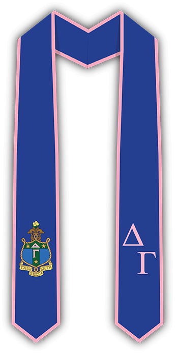 Delta Gamma Diagonal-Letter Graduation Stoles