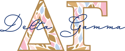 Delta Gamma Applique Letters Hooded Sweatshirt