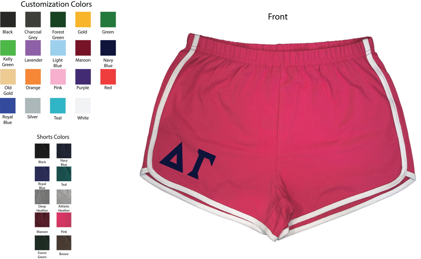 Delta Gamma Lettered Women's Shorts
