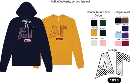 Delta Gamma Varsity Polka Dot Hoodie