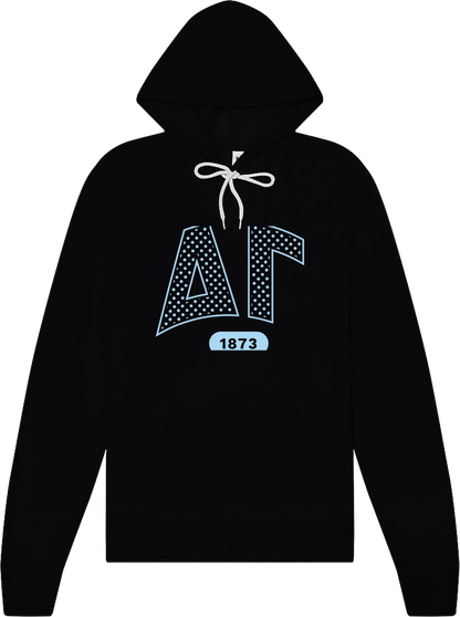 Delta Gamma Varsity Polka Dot Hoodie