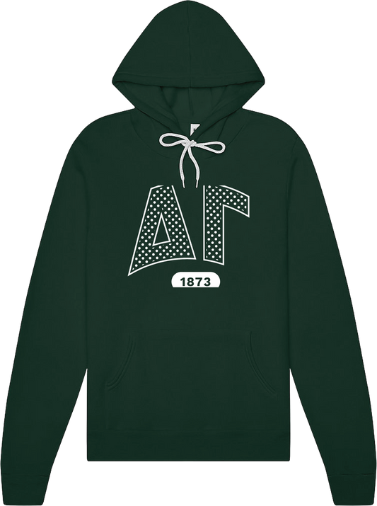 Delta Gamma Varsity Polka Dot Hoodie