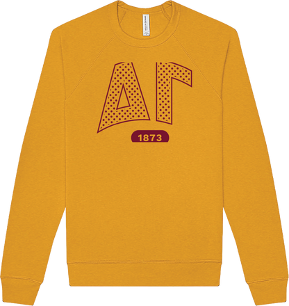 Delta Gamma Varsity Polka Dot Crewneck